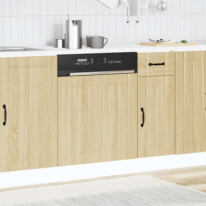 Vaatwaspaneel Lucca bewerkt hout sonoma eikenkleurig
