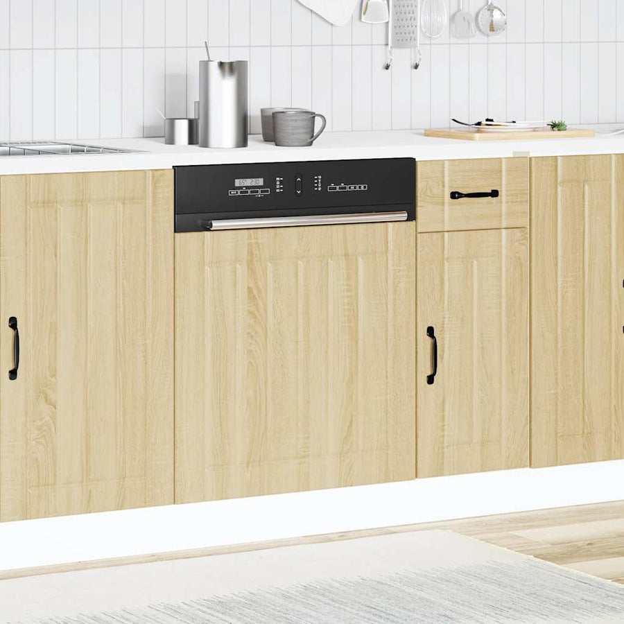 Vaatwaspaneel Lucca bewerkt hout sonoma eikenkleurig