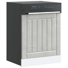 Dishwasher panel Lucca treated wood concrete grey