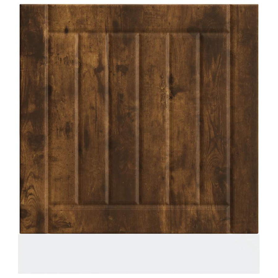 Vaatwaspaneel Lucca bewerkt hout gerookt eikenkleurig