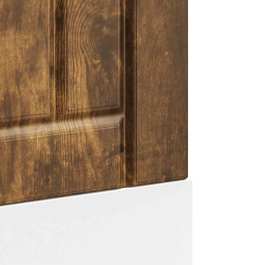 Vaatwaspaneel Lucca bewerkt hout gerookt eikenkleurig