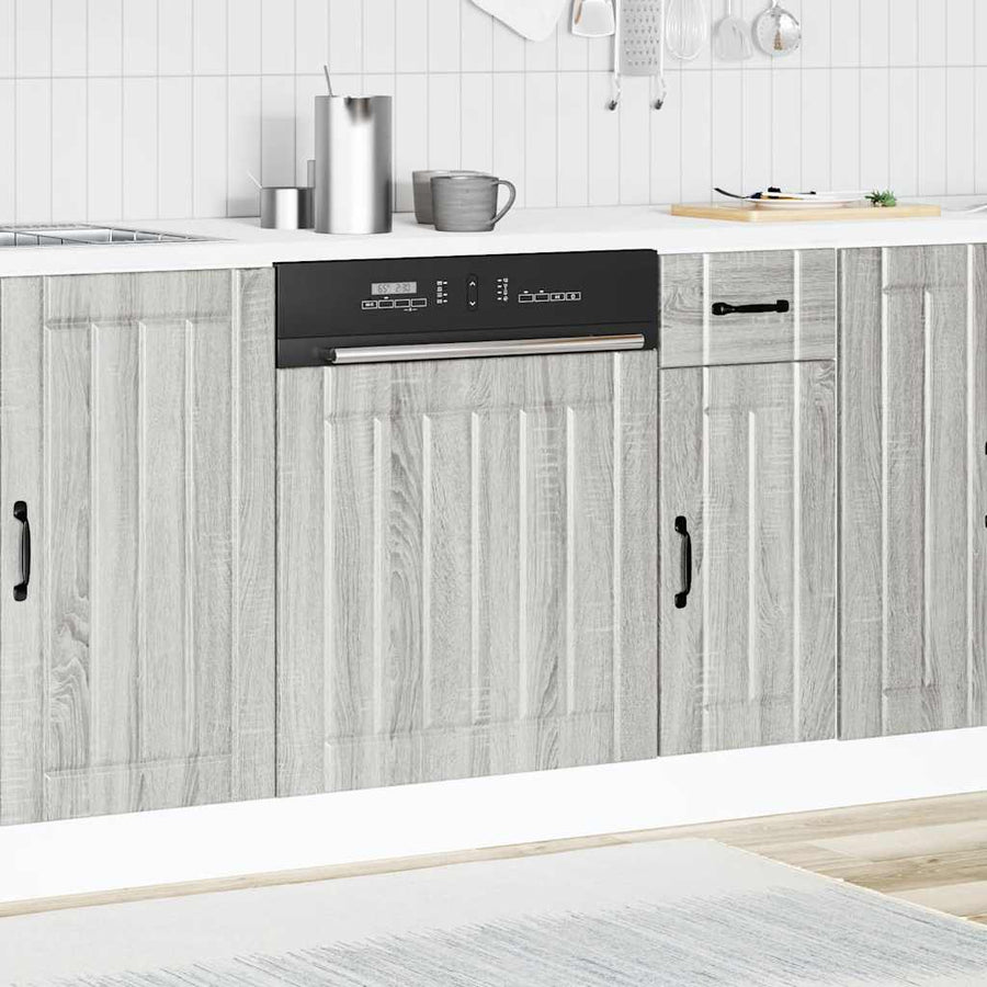 Vaatwaspaneel Lucca bewerkt hout grijs sonoma eiken