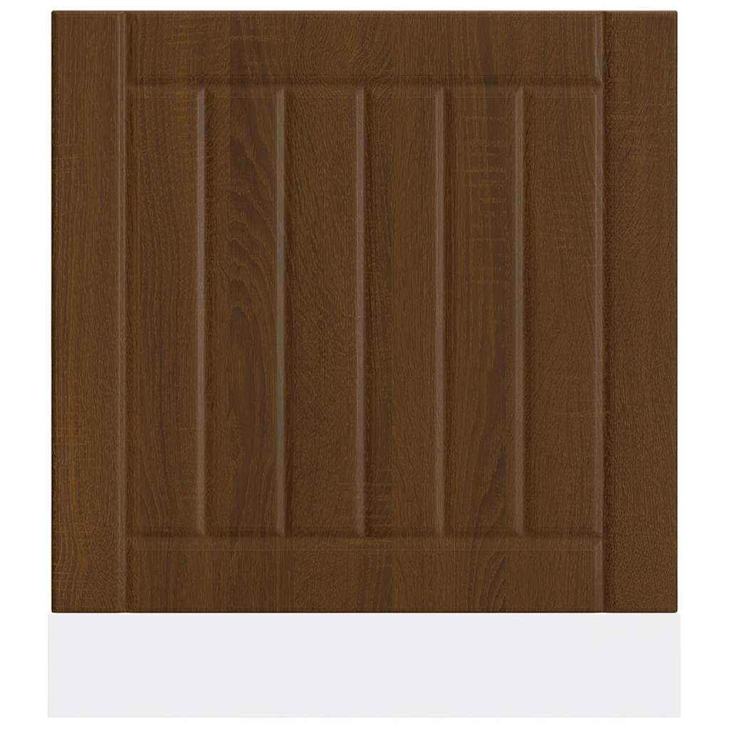 Vaatwaspaneel Lucca bewerkt hout bruin eikenkleur