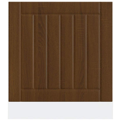 Vaatwaspaneel Lucca bewerkt hout bruin eikenkleur