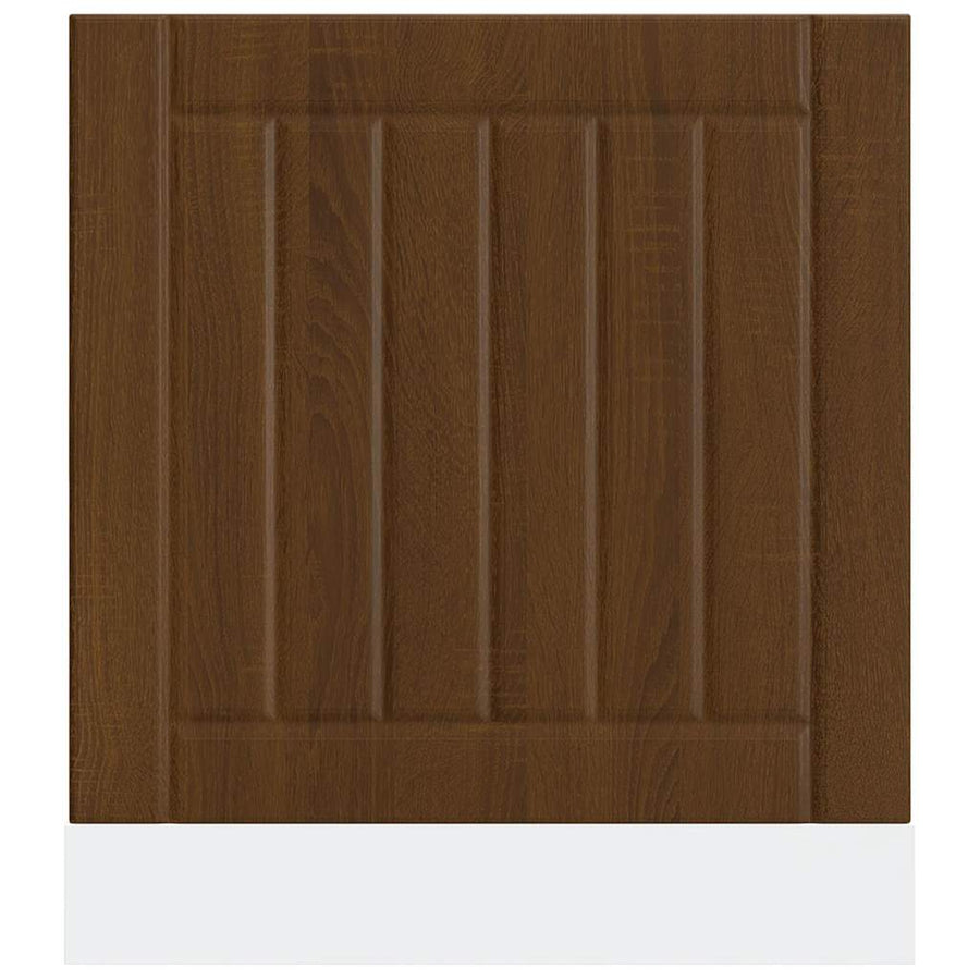 Vaatwaspaneel Lucca bewerkt hout bruin eikenkleur