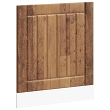 Vaatwaspaneel Lucca bewerkt hout oud houtkleurig