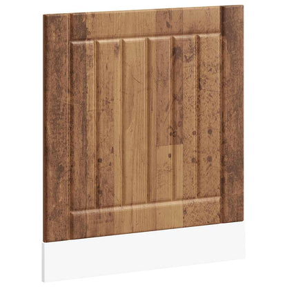 Vaatwaspaneel Lucca bewerkt hout oud houtkleurig