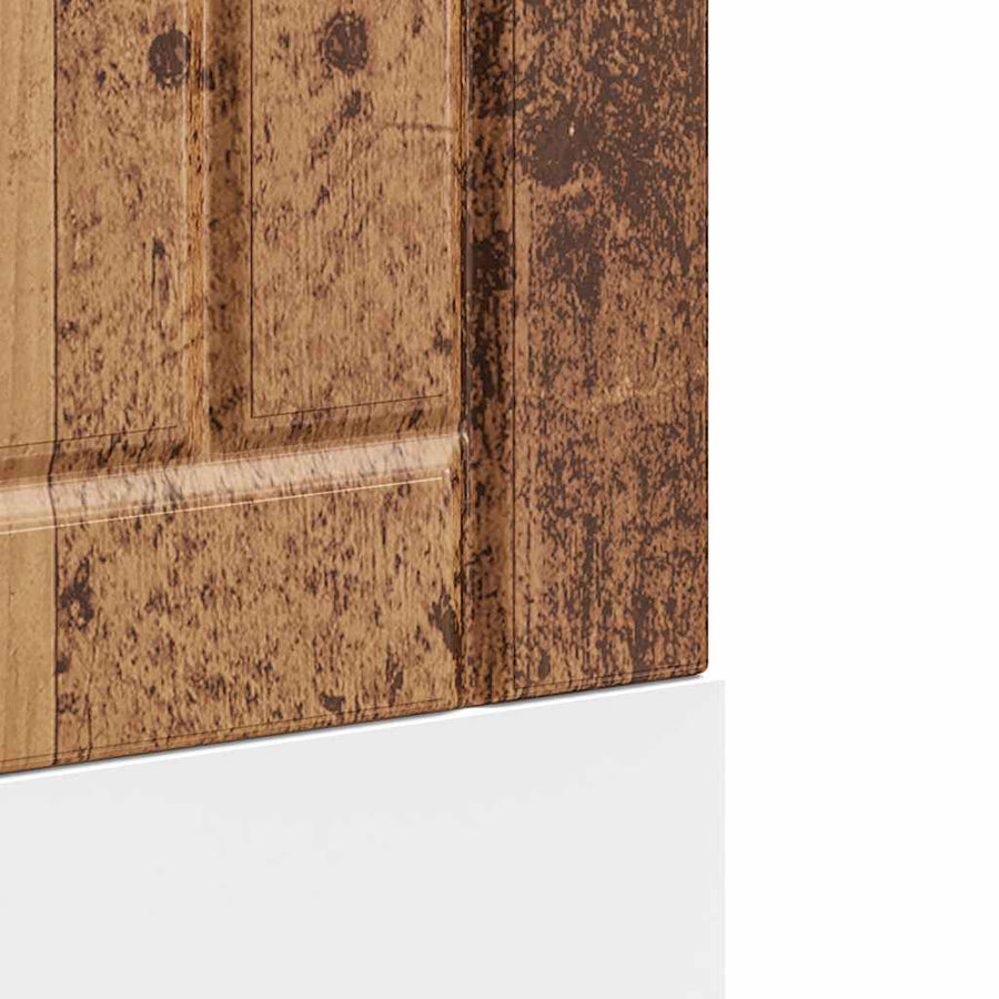 Vaatwaspaneel Lucca bewerkt hout oud houtkleurig