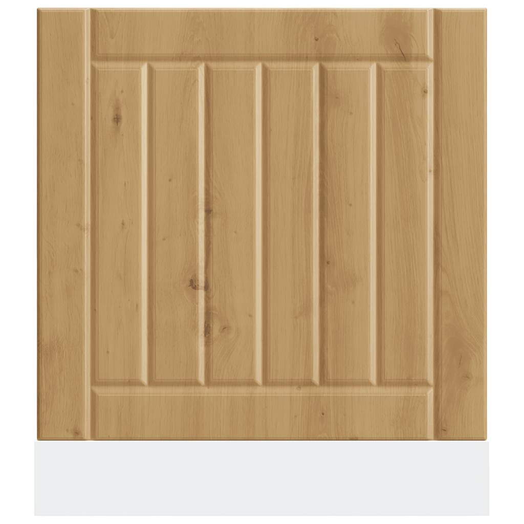 Vaatwaspaneel Lucca bewerkt hout artisanaal eikenkleur