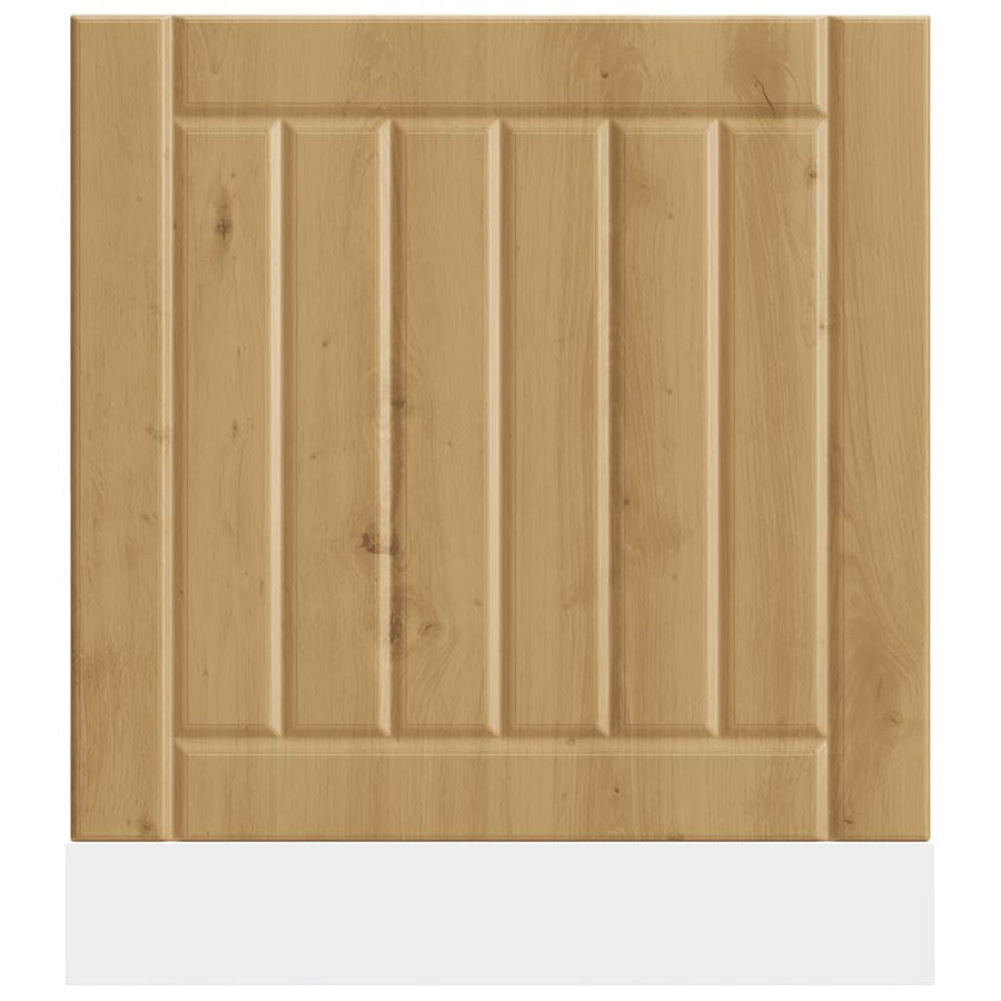 Vaatwaspaneel Lucca bewerkt hout artisanaal eikenkleur
