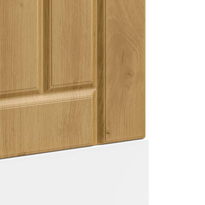 Vaatwaspaneel Lucca bewerkt hout artisanaal eikenkleur
