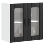 Keukenwandkast Lucca 60x31x60 cm bewerkt hout zwart