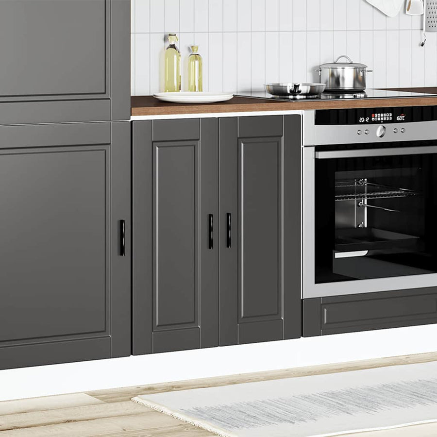 Keuken onderkast "Porto" bewerkt hout zwart