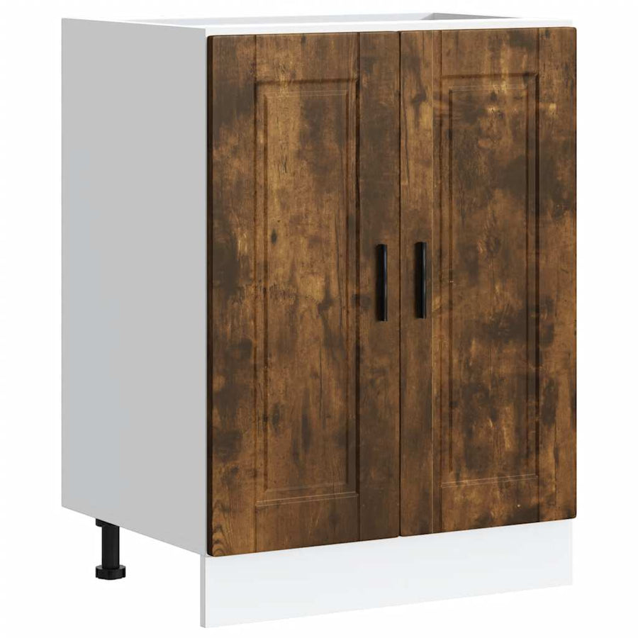 Keuken onderkast "Porto" bewerkt hout gerookt eikenkleurig