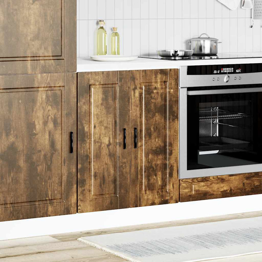 Keuken onderkast "Porto" bewerkt hout gerookt eikenkleurig
