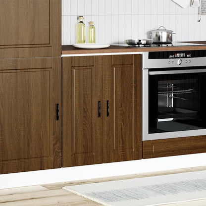 Keuken onderkast "Porto" bewerkt hout bruin eikenkleur