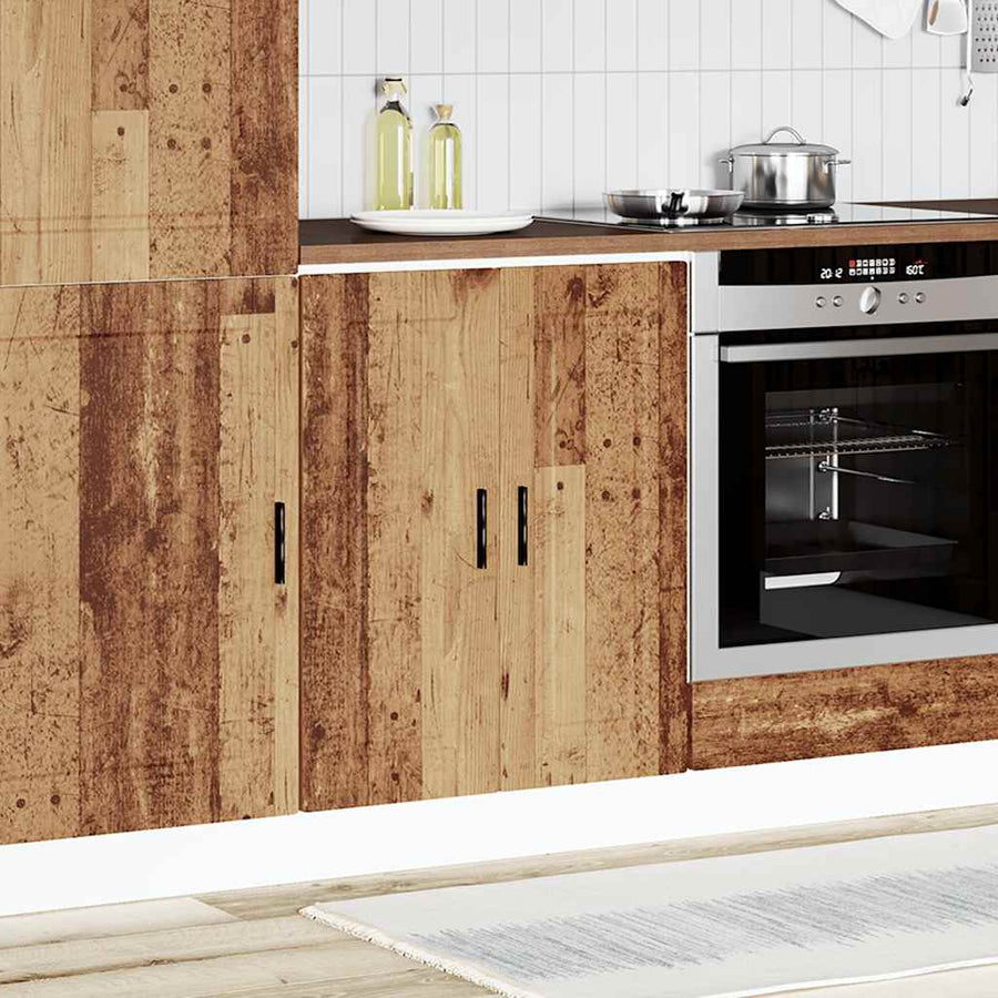 Keuken onderkast "Porto" bewerkt hout oud houtkleurig