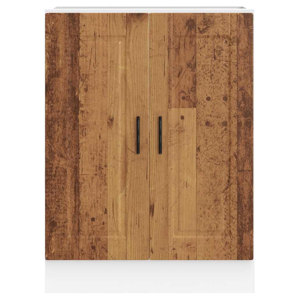 Keuken onderkast "Porto" bewerkt hout oud houtkleurig