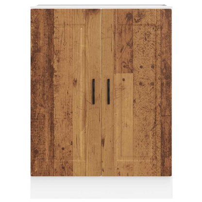 Keuken onderkast "Porto" bewerkt hout oud houtkleurig