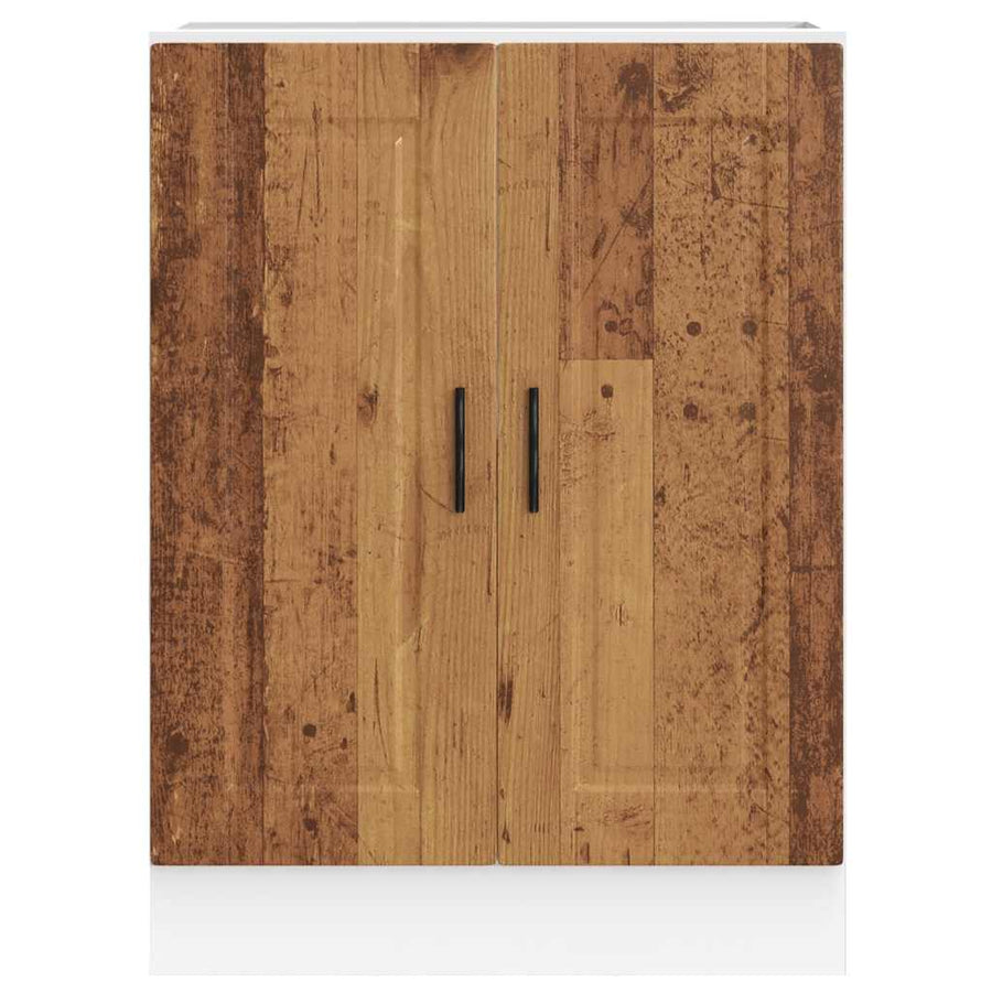 Keuken onderkast "Porto" bewerkt hout oud houtkleurig