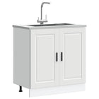 Porto Sink Cabinet 80x46x81.5 cm Engineered Wood White