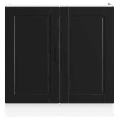 Spoelbakonderkast Porto 80x46x81,5 cm bewerkt hout zwart