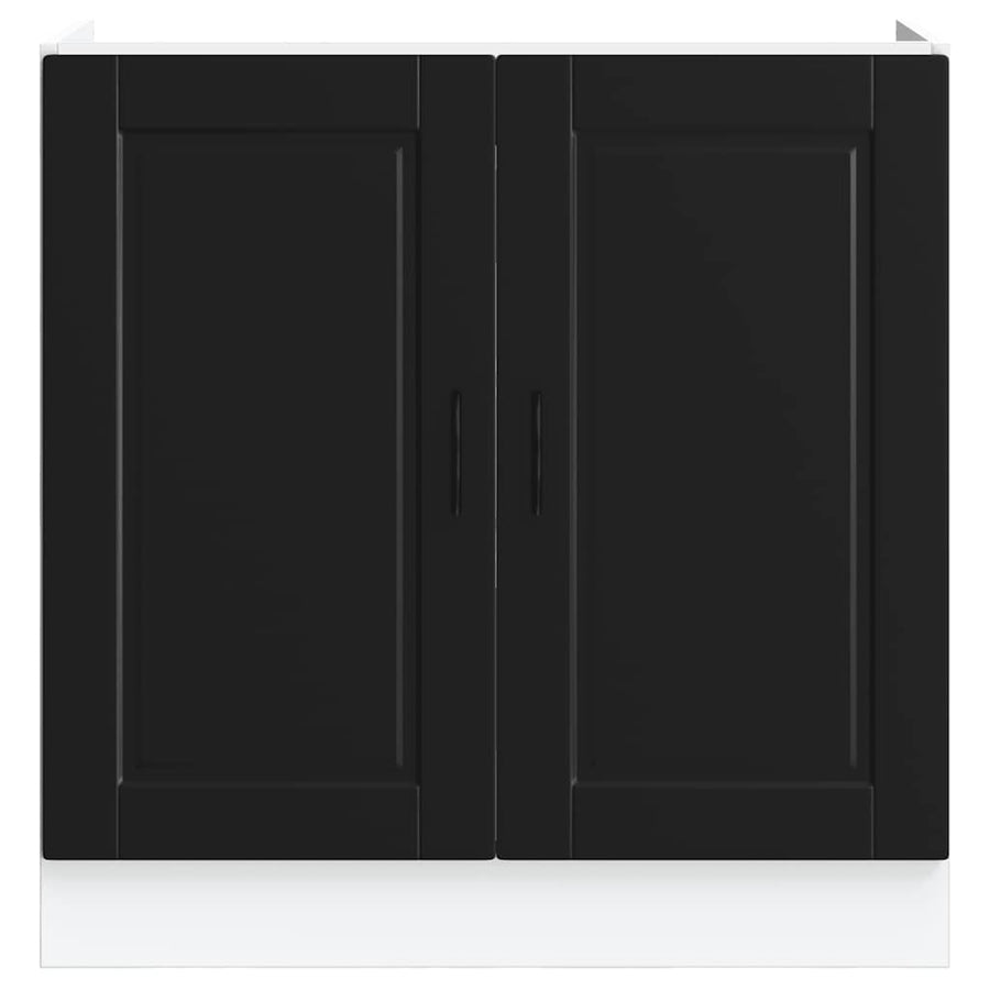 Spoelbakonderkast Porto 80x46x81,5 cm bewerkt hout zwart