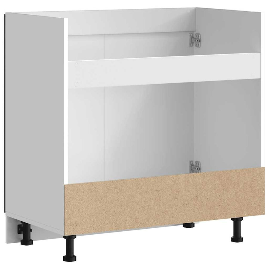 Spoelbakonderkast Porto 80x46x81,5 cm bewerkt hout zwart
