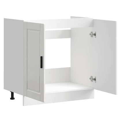 Spoelbakonderkast Porto 80x46x81,5cm bewerkt hout hoogglans wit