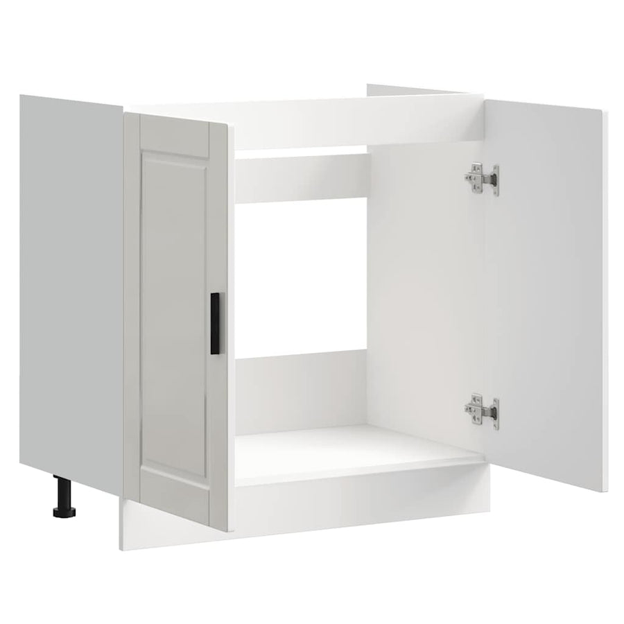 Spoelbakonderkast Porto 80x46x81,5cm bewerkt hout hoogglans wit