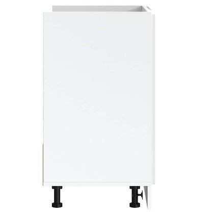 Spoelbakonderkast Porto 80x46x81,5cm bewerkt hout hoogglans wit