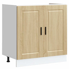 Spoelbakonderkast Porto 80x46x81,5 cm bewerkt hout sonoma eiken