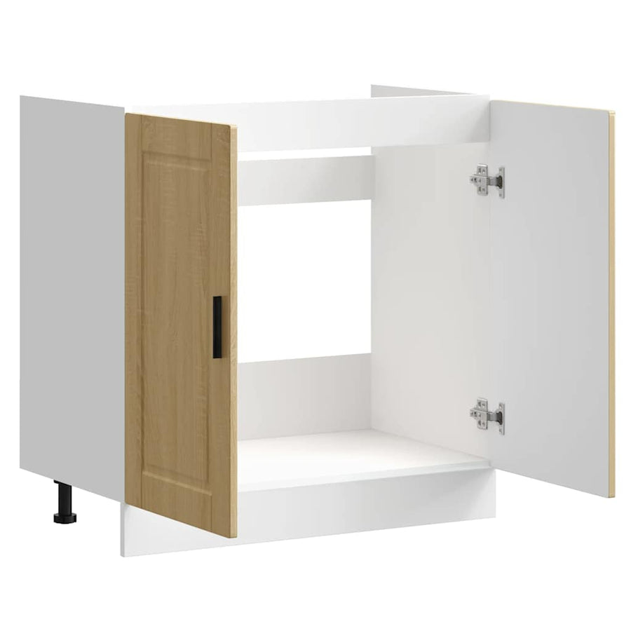 Spoelbakonderkast Porto 80x46x81,5 cm bewerkt hout sonoma eiken