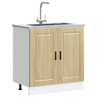 Spoelbakonderkast 80x46x81,5 cm bewerkt hout sonoma eiken