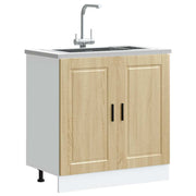 Spoelbakonderkast 80x46x81,5 cm bewerkt hout sonoma eiken