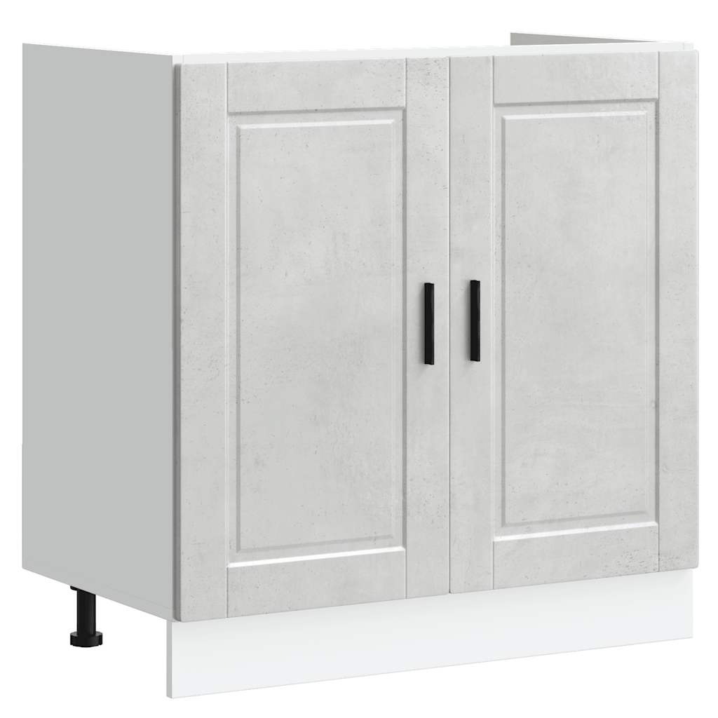 Spoelbakonderkast Porto 80x46x81,5 cm bewerkt hout betongrijs