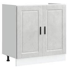 Spoelbakonderkast Porto 80x46x81,5 cm bewerkt hout betongrijs
