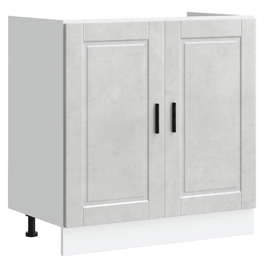 Spoelbakonderkast Porto 80x46x81,5 cm bewerkt hout betongrijs