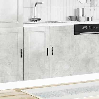 Spoelbakonderkast Porto 80x46x81,5 cm bewerkt hout betongrijs