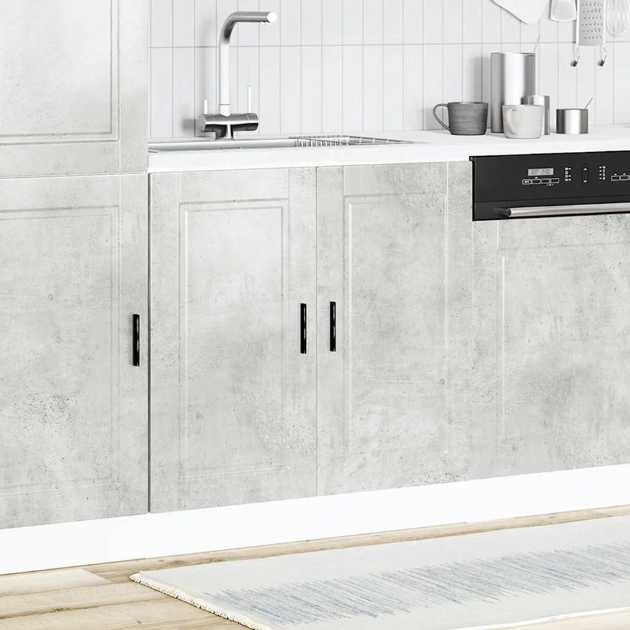Spoelbakonderkast Porto 80x46x81,5 cm bewerkt hout betongrijs