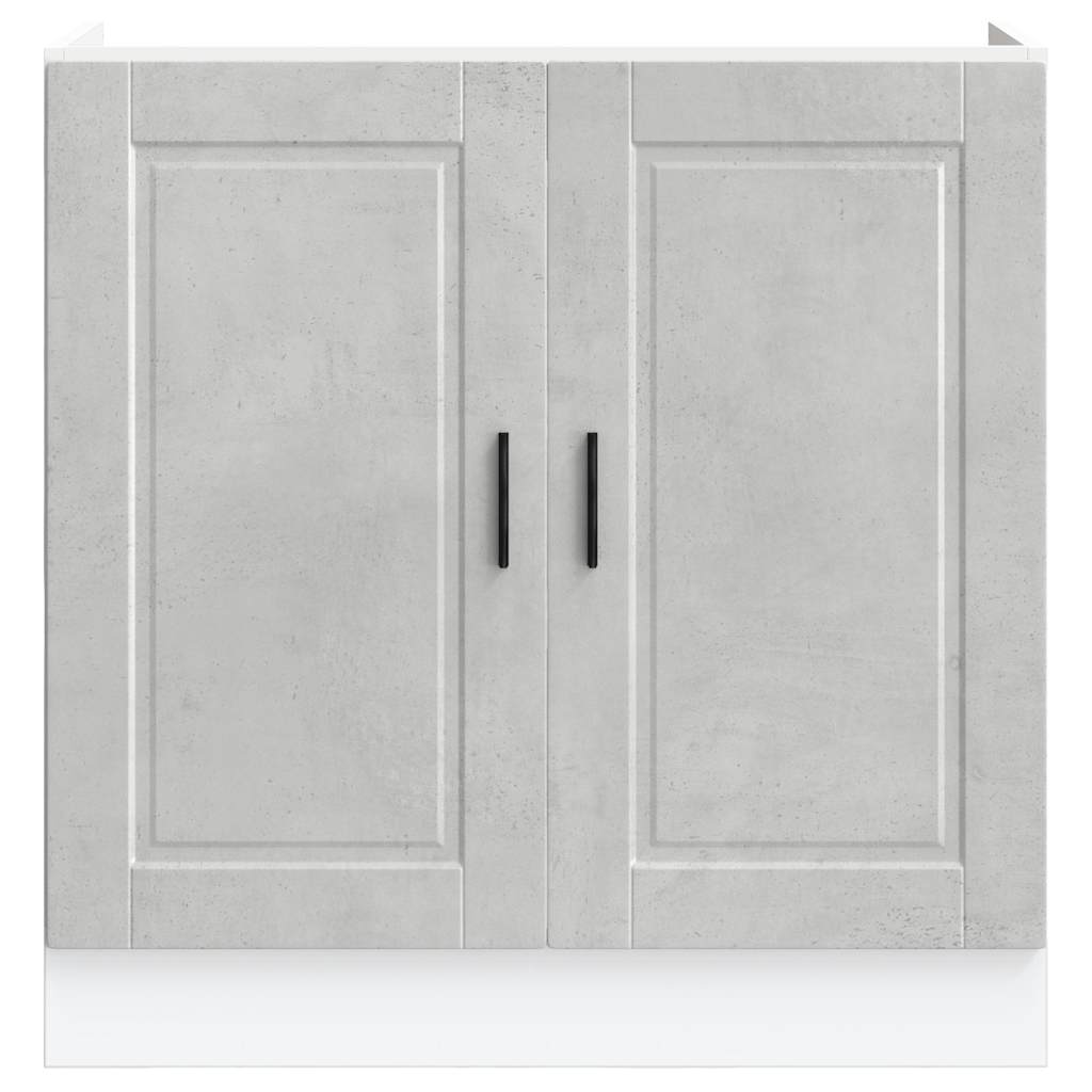 Spoelbakonderkast Porto 80x46x81,5 cm bewerkt hout betongrijs