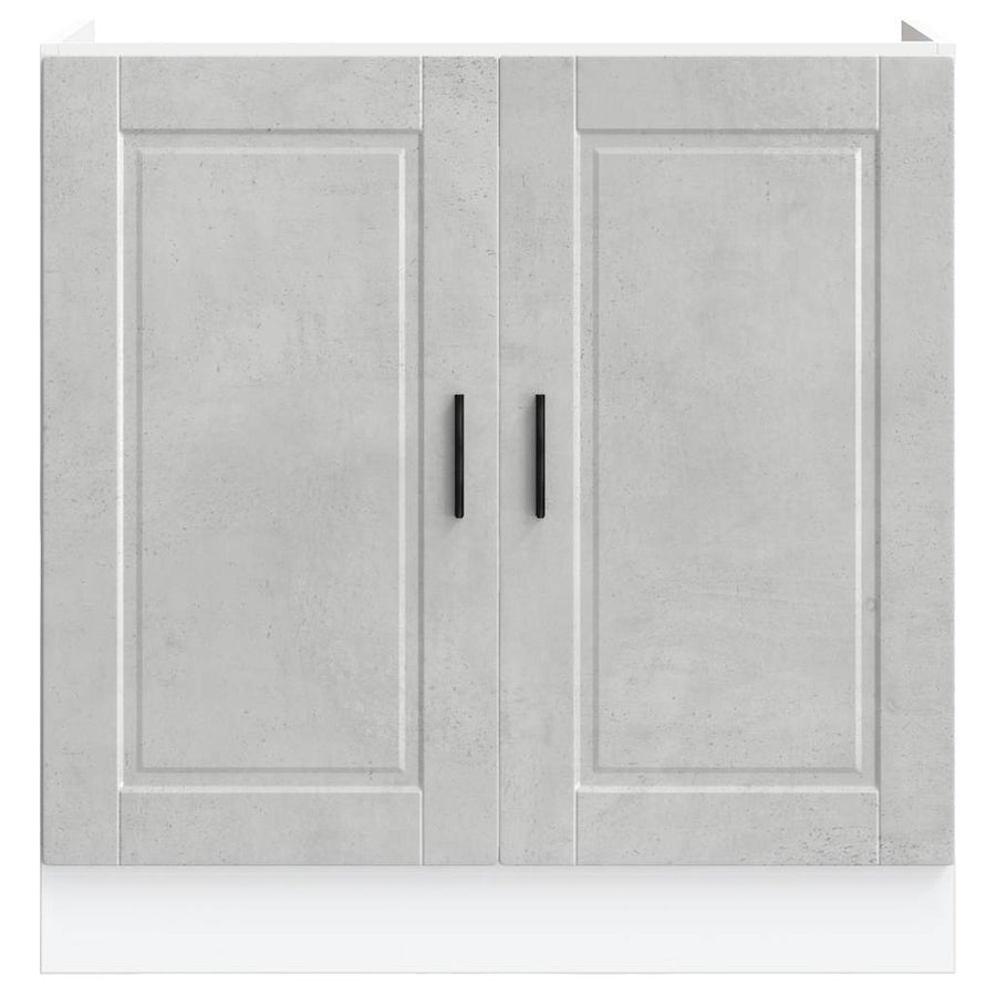 Spoelbakonderkast Porto 80x46x81,5 cm bewerkt hout betongrijs