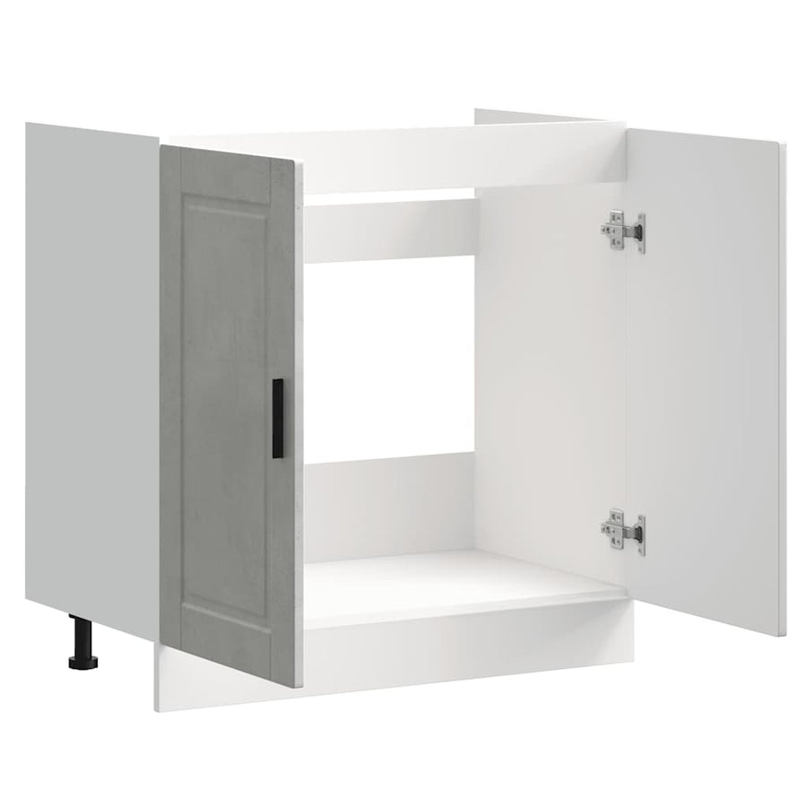 Spoelbakonderkast Porto 80x46x81,5 cm bewerkt hout betongrijs