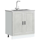 Spoelbakonderkast 80x46x81,5 cm bewerkt hout betongrijs