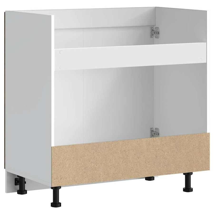 Spoelbakonderkast Porto 80x46x81,5cm bewerkt hout gerookt eiken