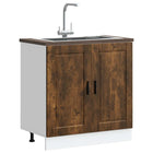 Sink base cabinet Porto 80x46x81.5cm engineered wood smoked oak