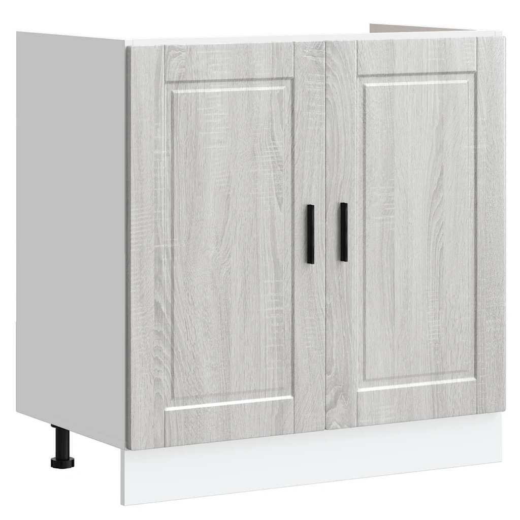 Spoelbakonderkast Porto 80x46x81,5 cm bewerkt hout grijs sonoma