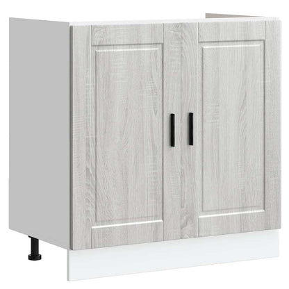 Spoelbakonderkast Porto 80x46x81,5 cm bewerkt hout grijs sonoma