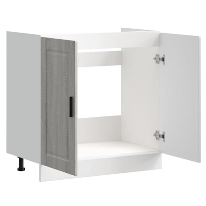 Spoelbakonderkast Porto 80x46x81,5 cm bewerkt hout grijs sonoma