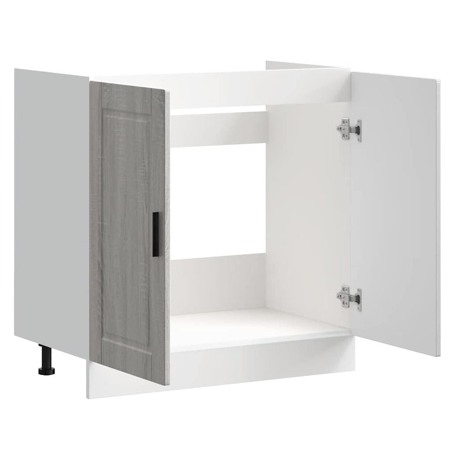 Spoelbakonderkast Porto 80x46x81,5 cm bewerkt hout grijs sonoma